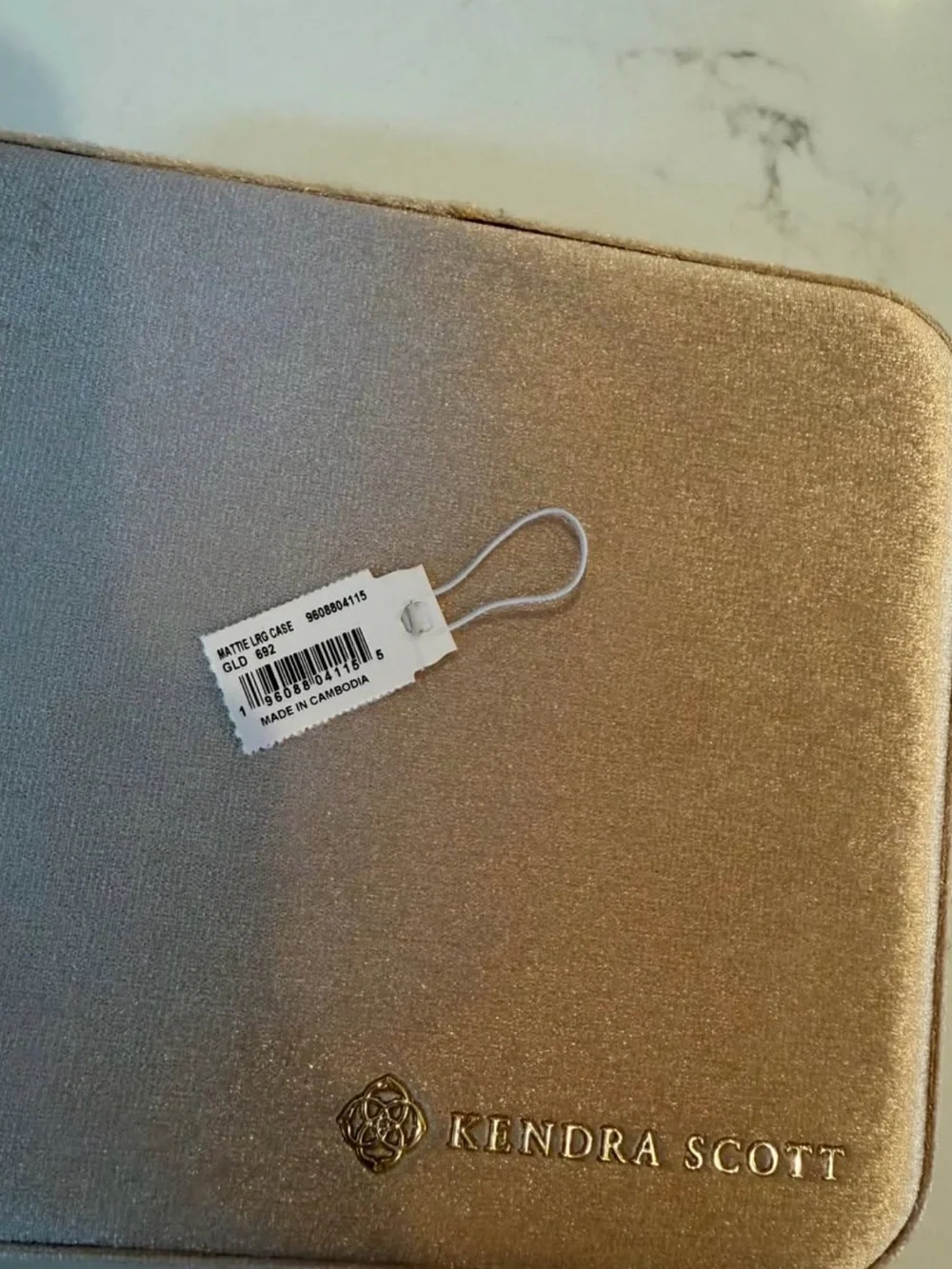 Kendra Scott Metallic Rose Gold Travel Jewelry Case